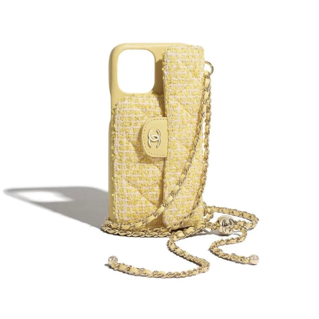 Quilted Chain Phone Case with Card Holder