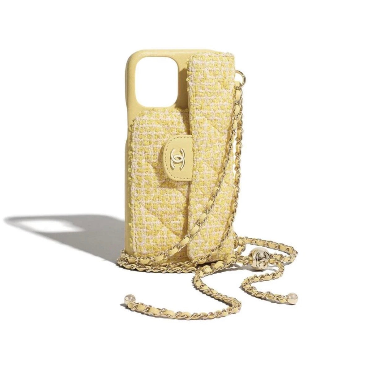 Quilted Chain Phone Case with Card Holder
