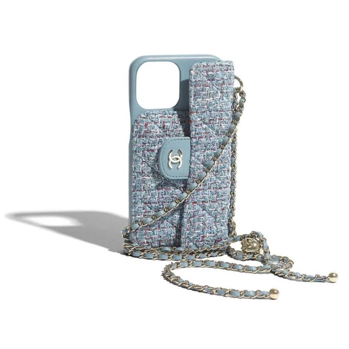 Quilted Chain Phone Case with Card Holder