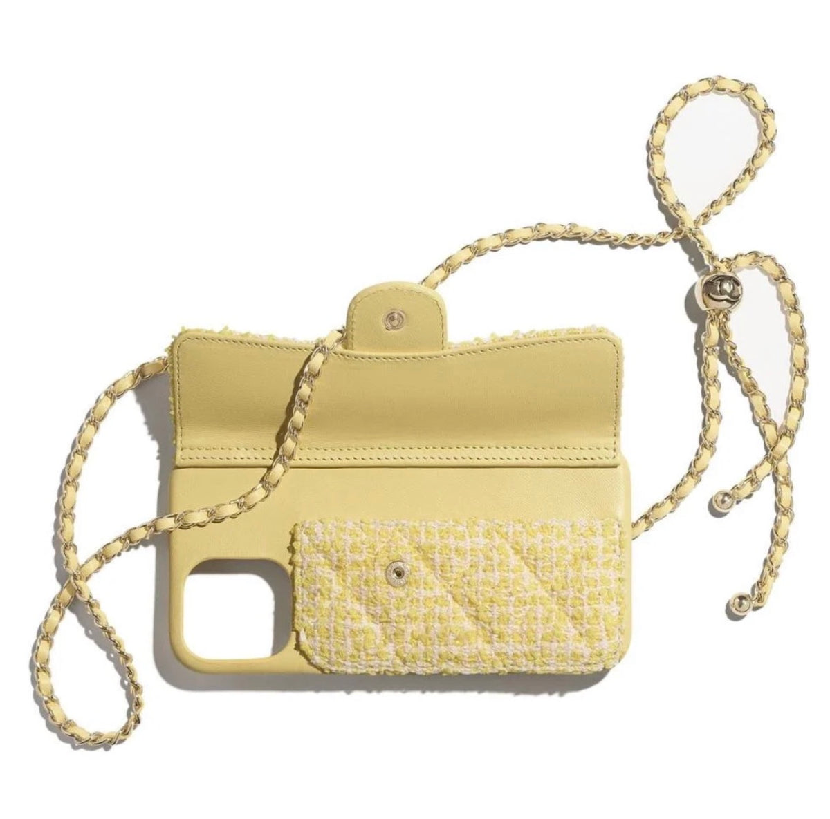 Quilted Chain Phone Case with Card Holder
